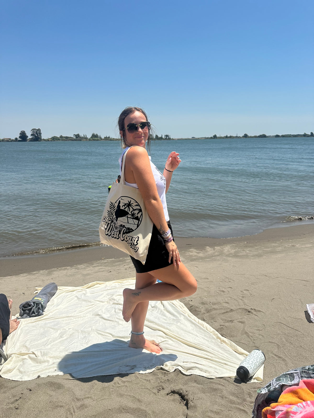 Surf Tote Bag- Flower Design