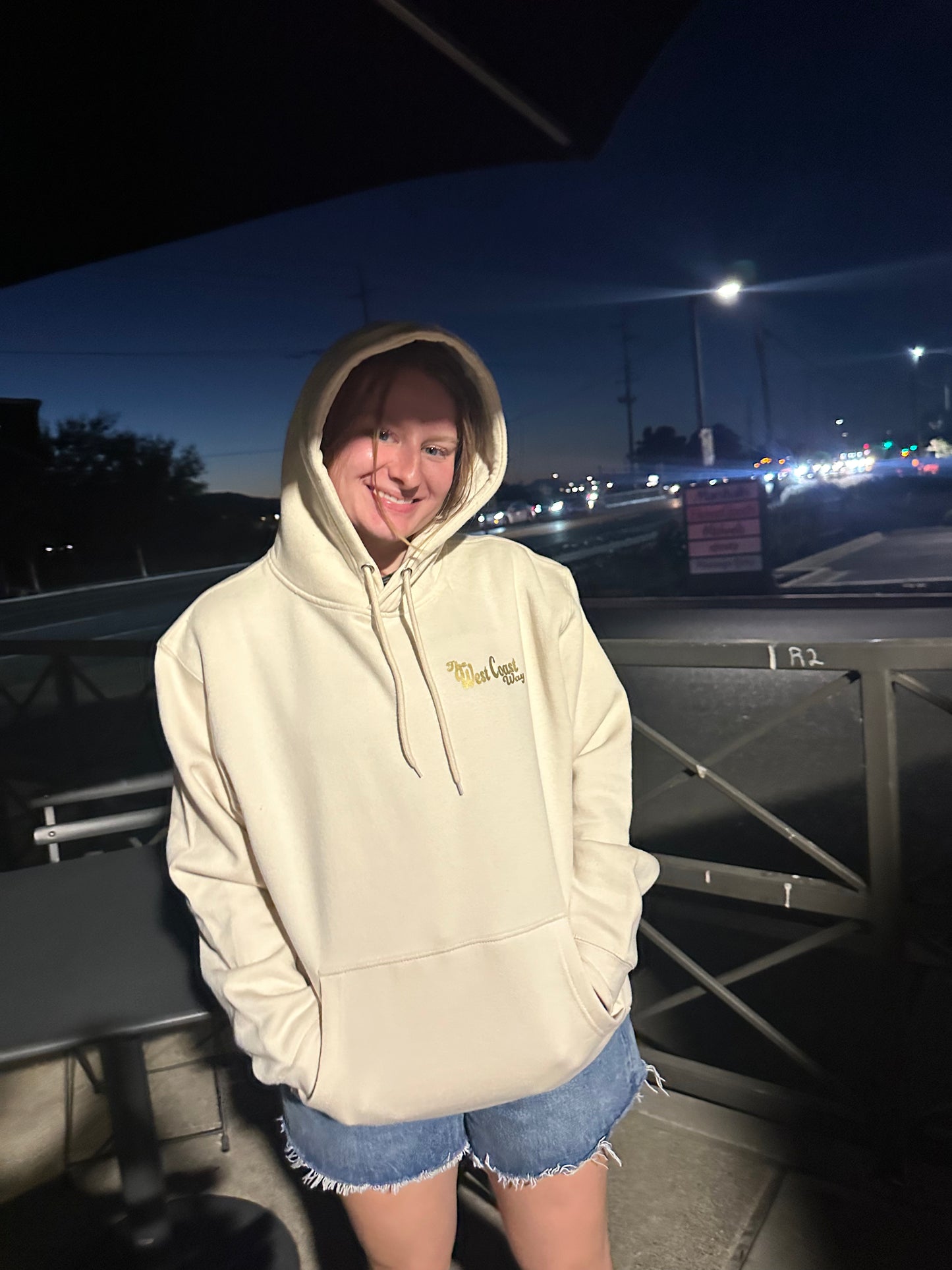 Sand Hoodie- Cream/Gold