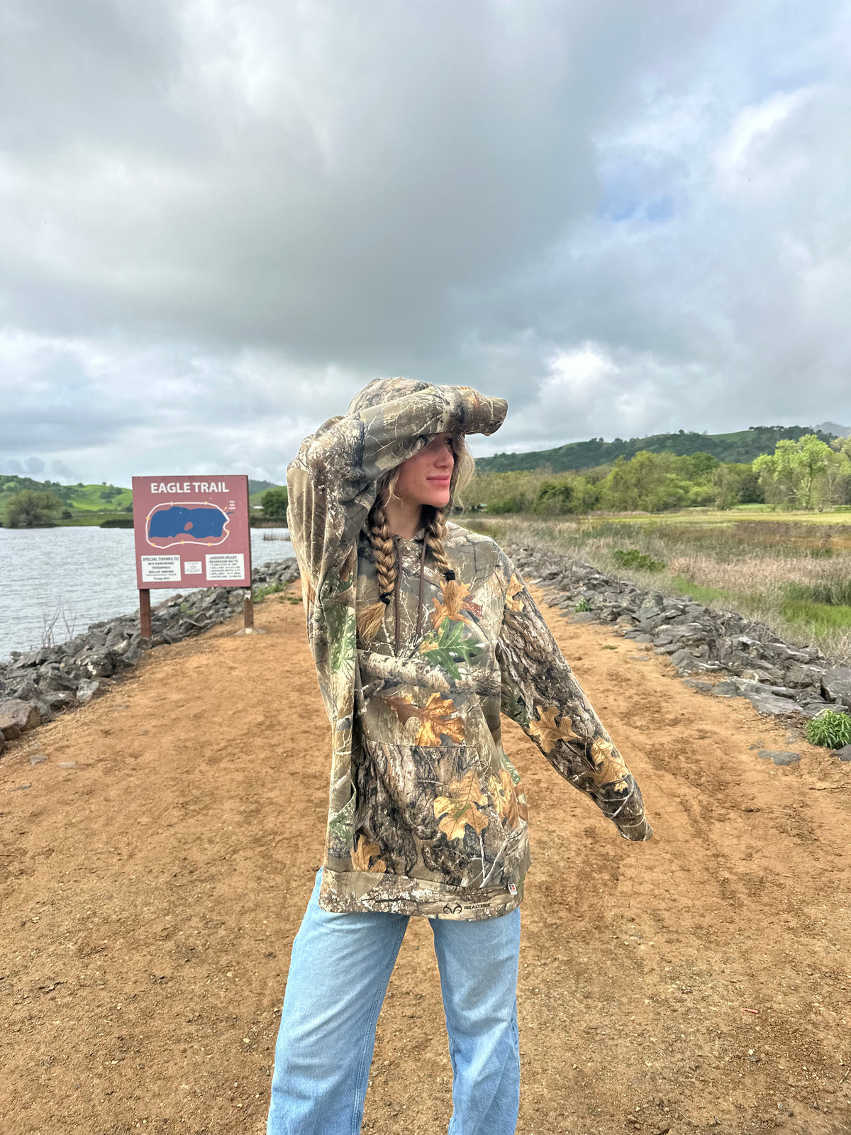 Camo Logo Sweatshirt- Green