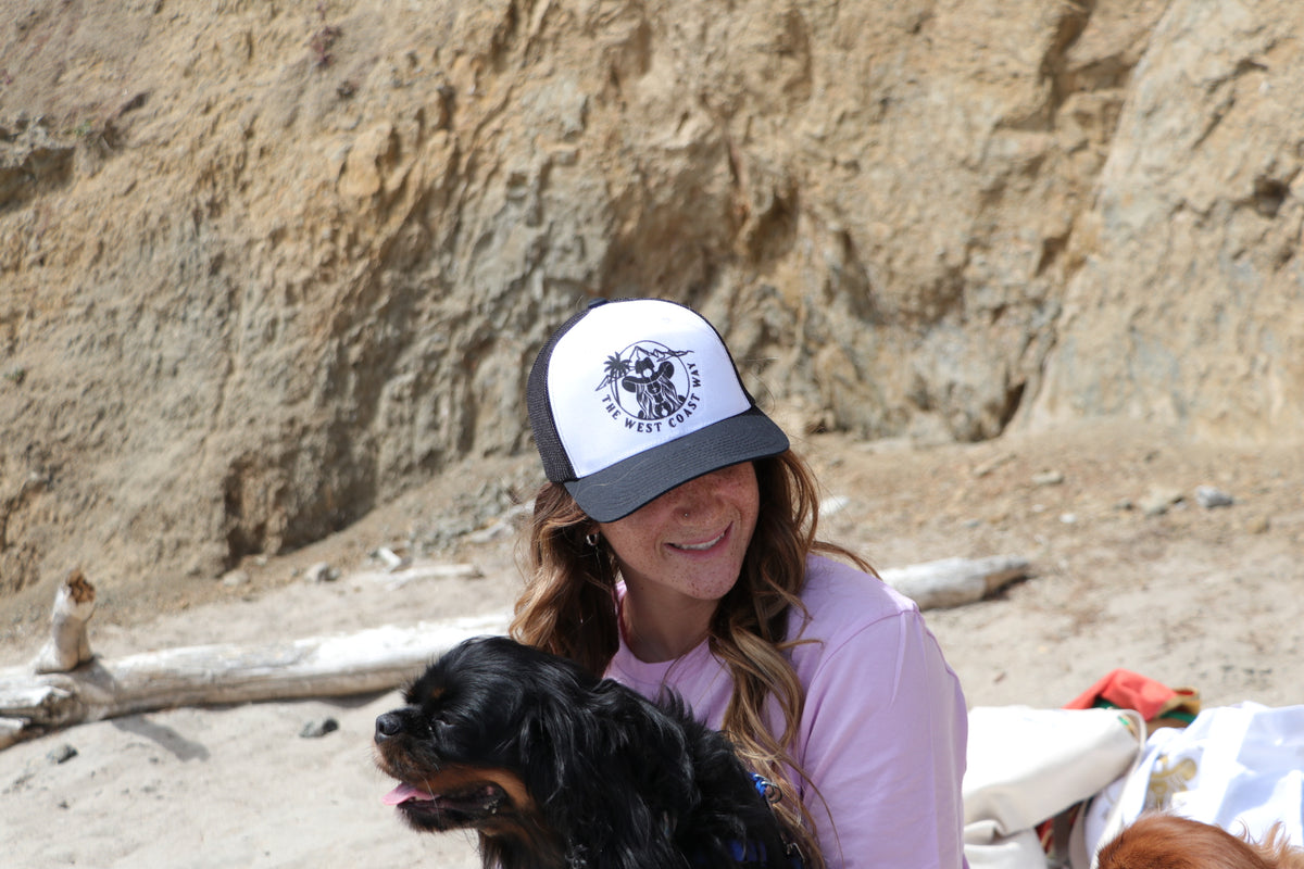 Logo Trucker Hat- White/Black