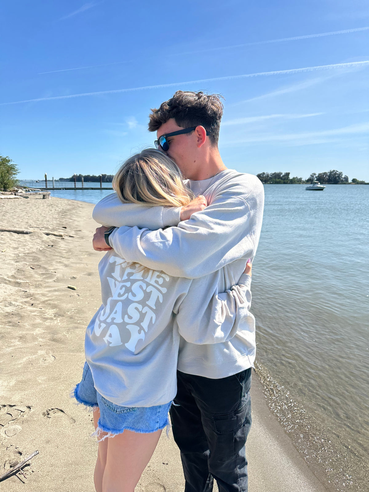 Wavy Logo Crewneck- Sand