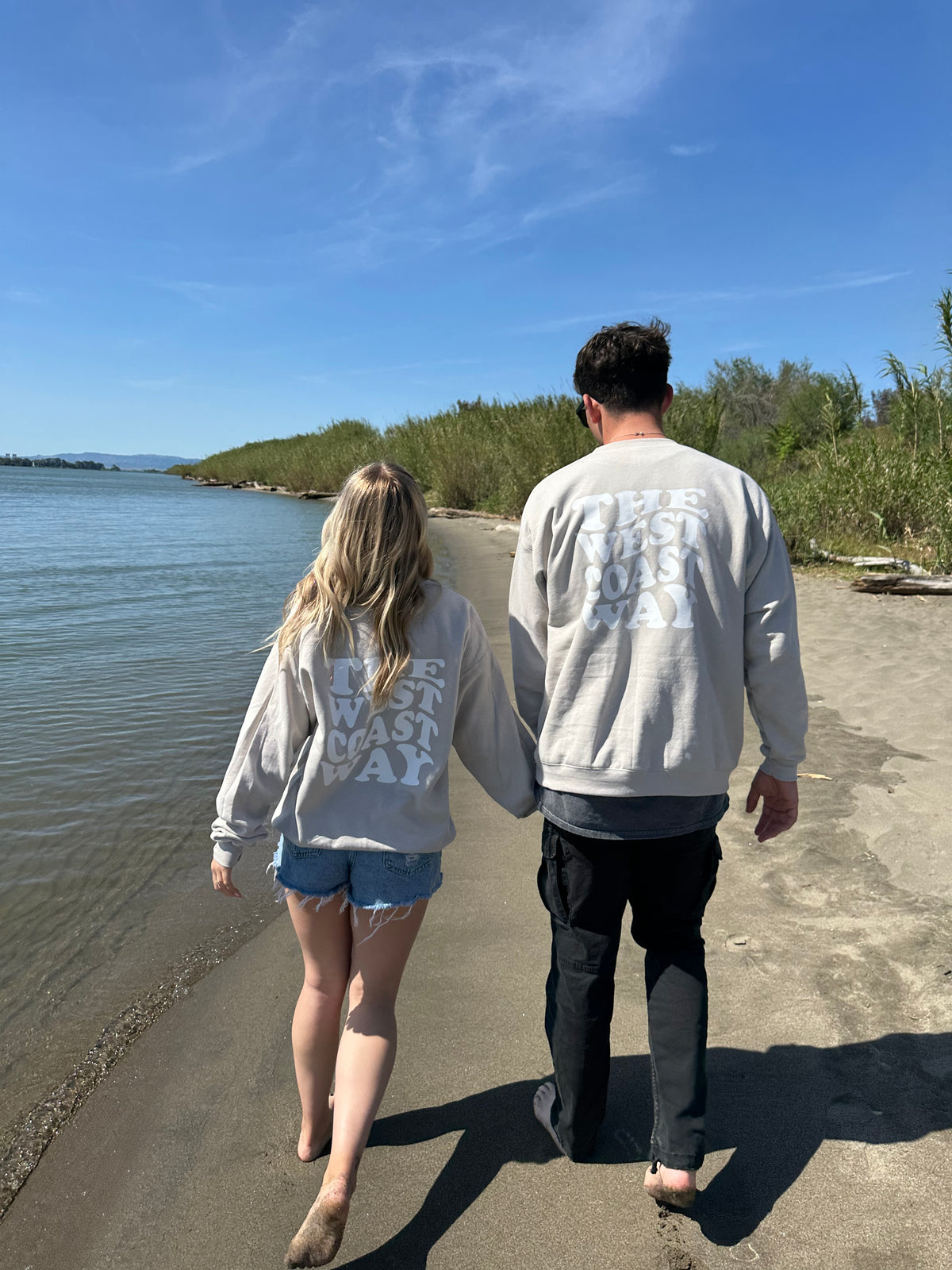 Wavy Logo Crewneck- Sand
