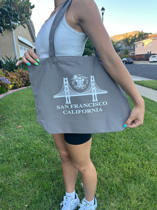 SF Golden Gate Bridge Tote- Gray