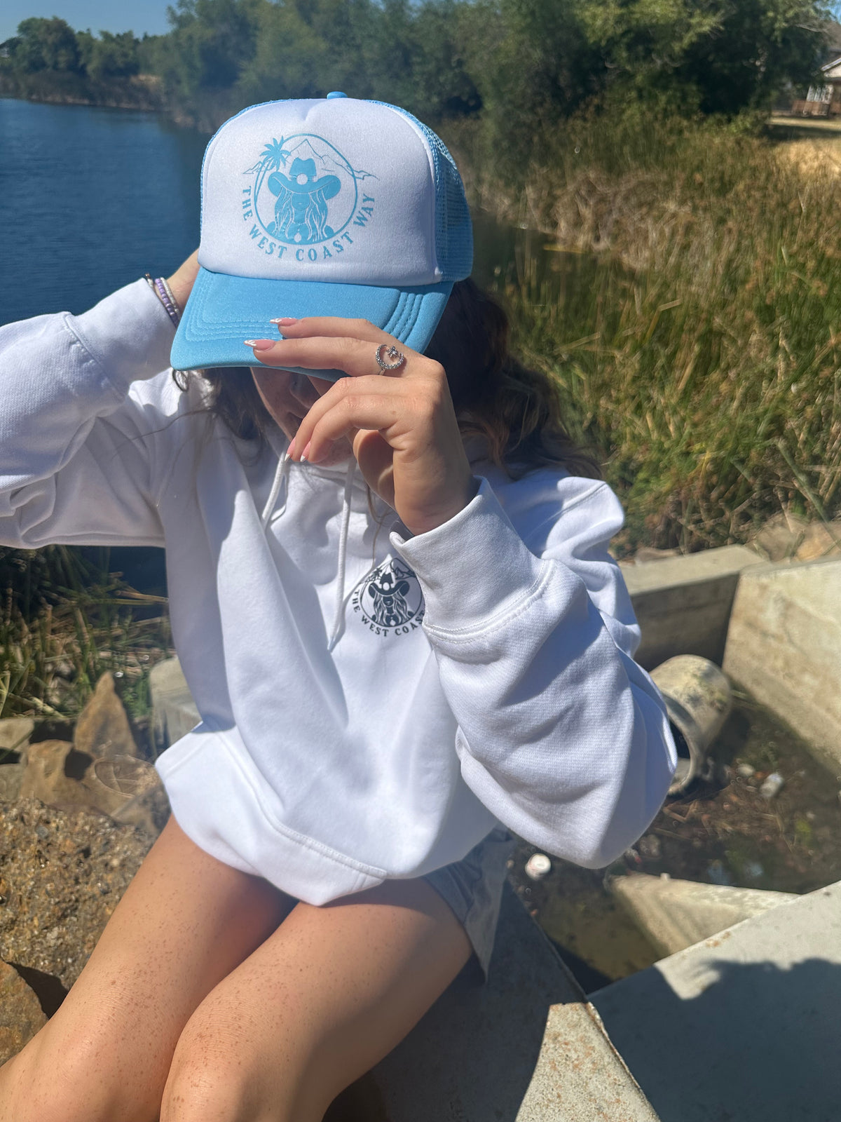 Logo Trucker Hat- White/Black